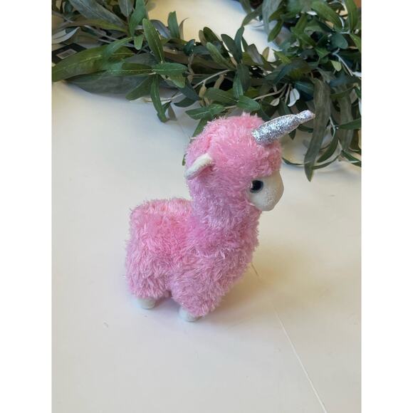 TY BEANIE BABY Lama the Pink Unicorn Plush Stuffed Animal 9" - Picture 1 of 6